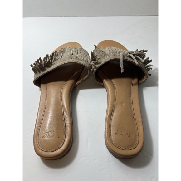 UGG Tan Fringe Sandals - Picture 3 of 9